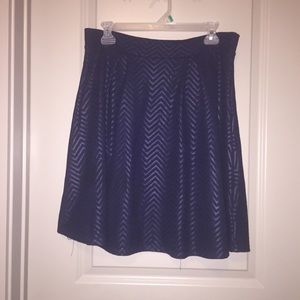 Charlotte Russe chevron print navy blue skirt